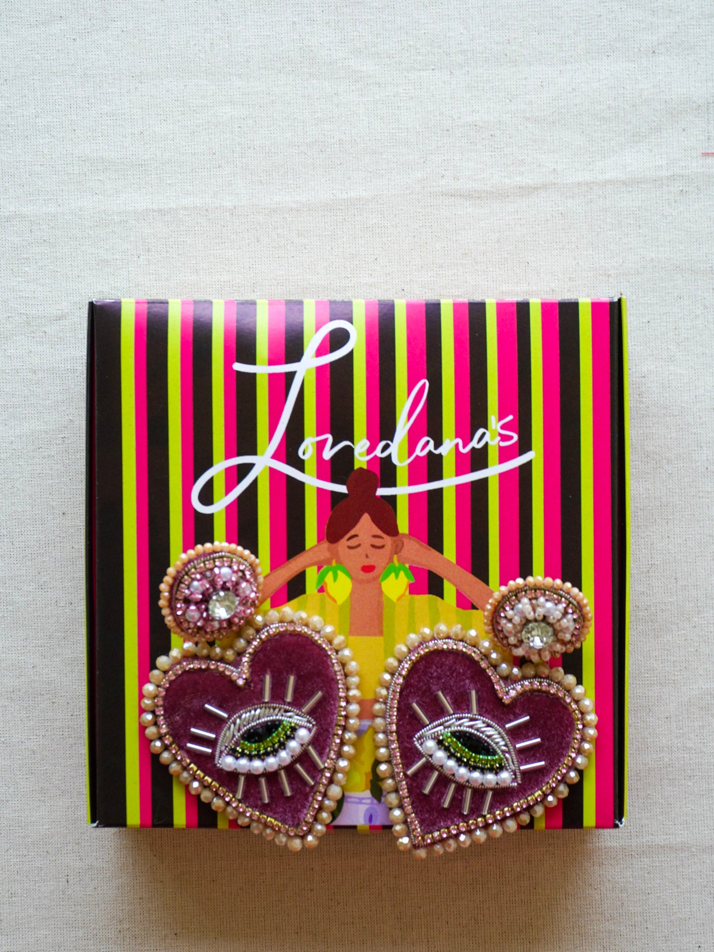 Taller grabado Aros Bordados Corazón Terciopelo L006 + KIT Materiales