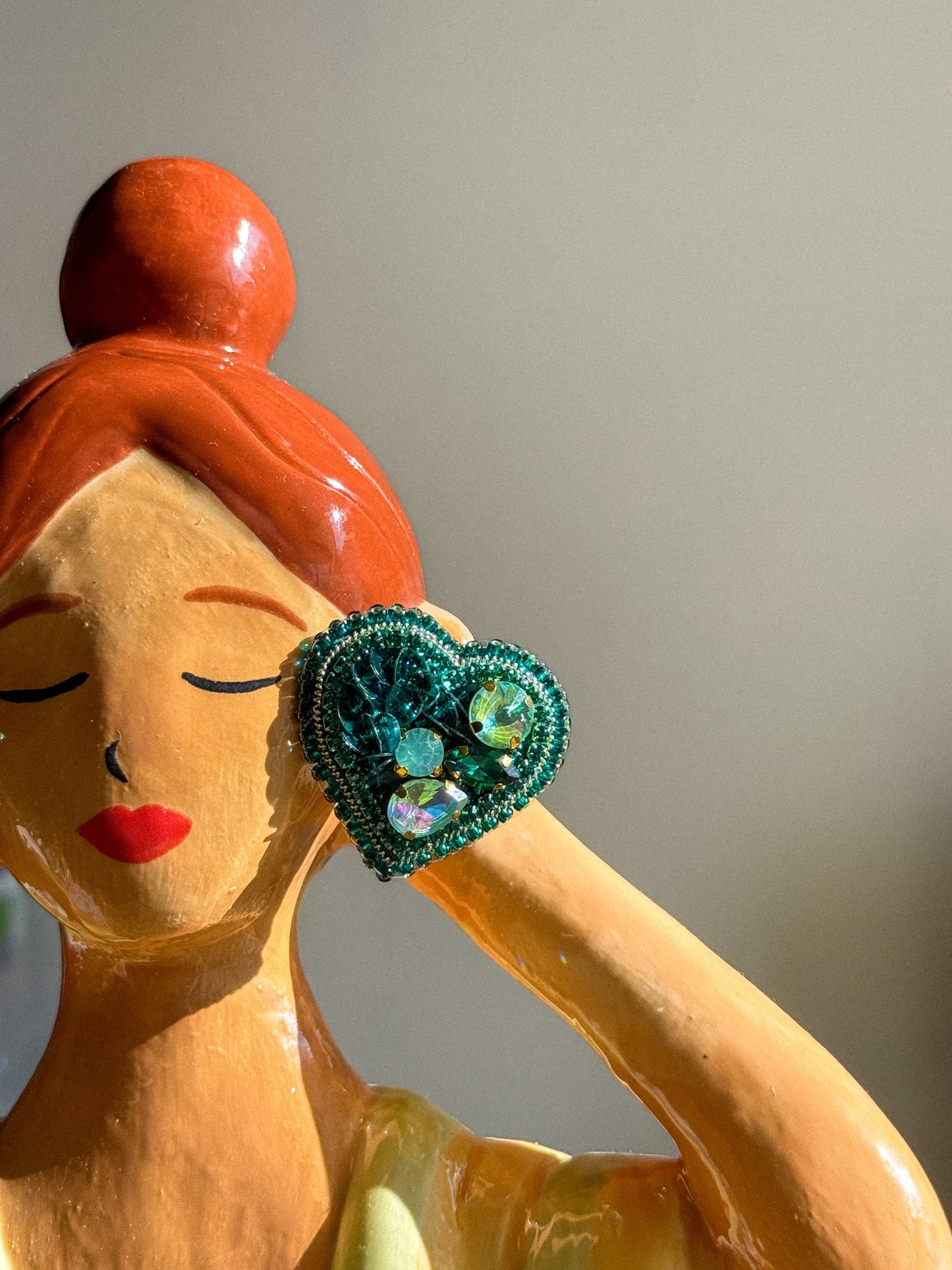 Aros- Corazón Mini Verde