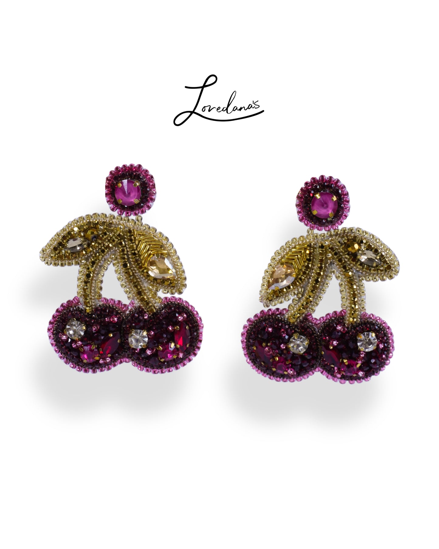 Aros- Cerezas Maxi burdeo