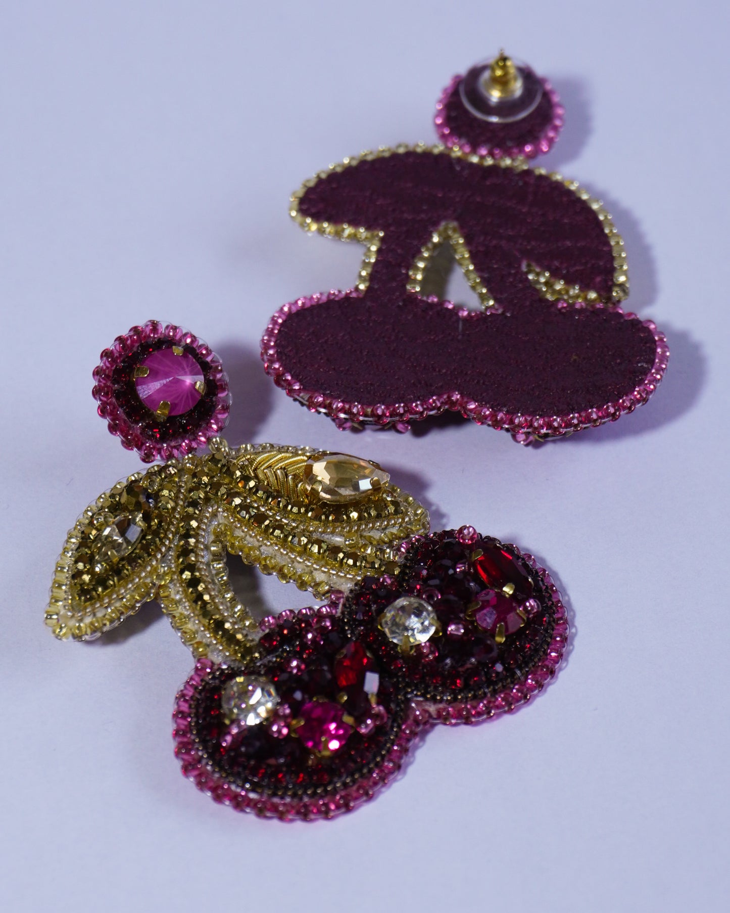 Aros- Cerezas Maxi burdeo