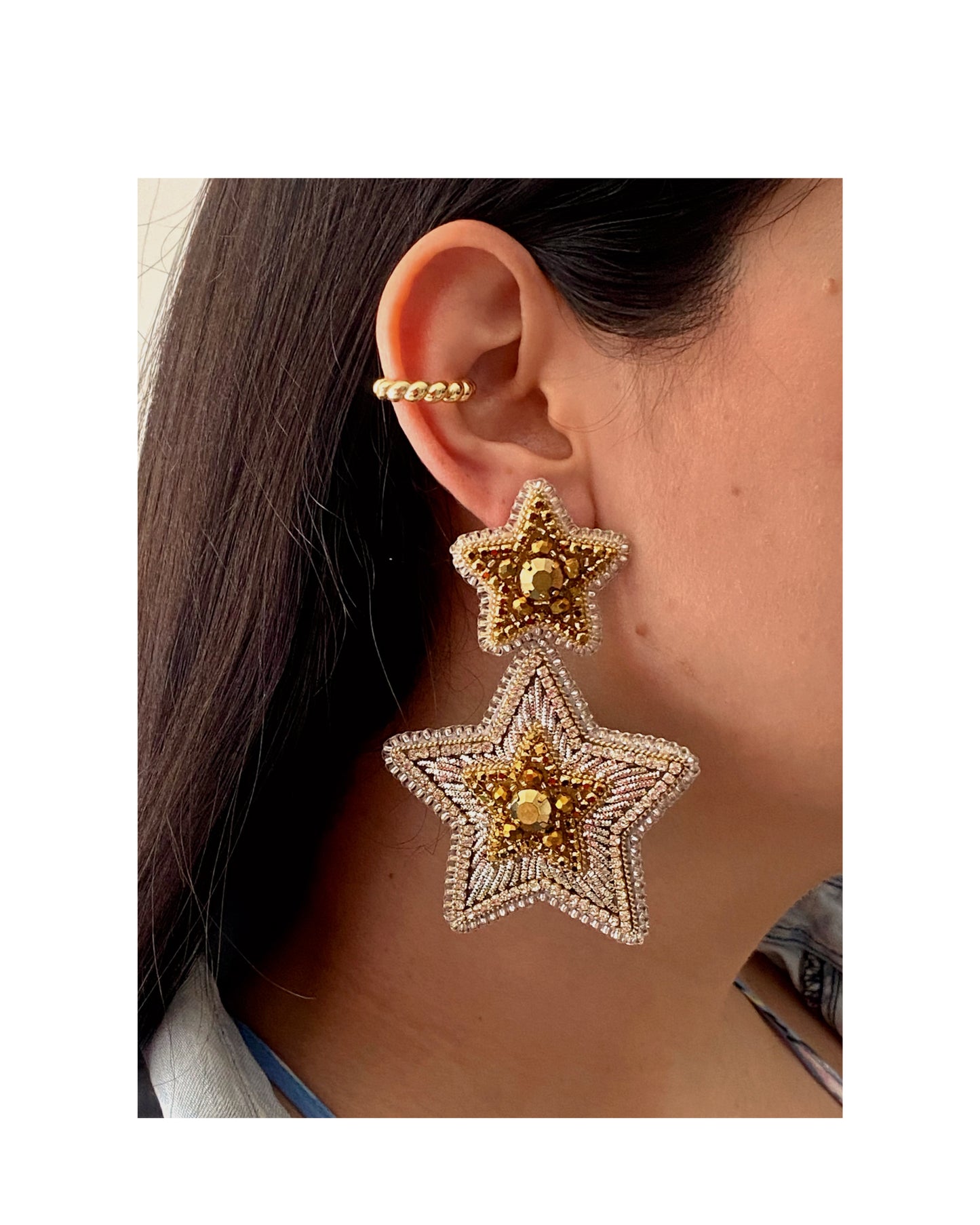 Hoops- Maxi Silver Stars