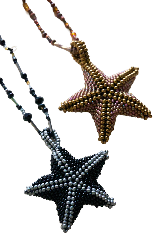 COLLAR ESTRELLA TEJIDO/ NEGRO