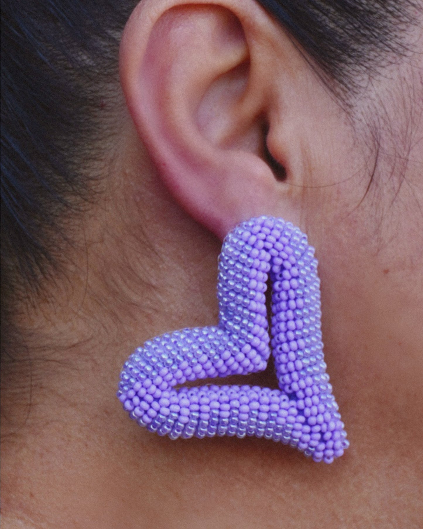 Aros Corazón Marie lila