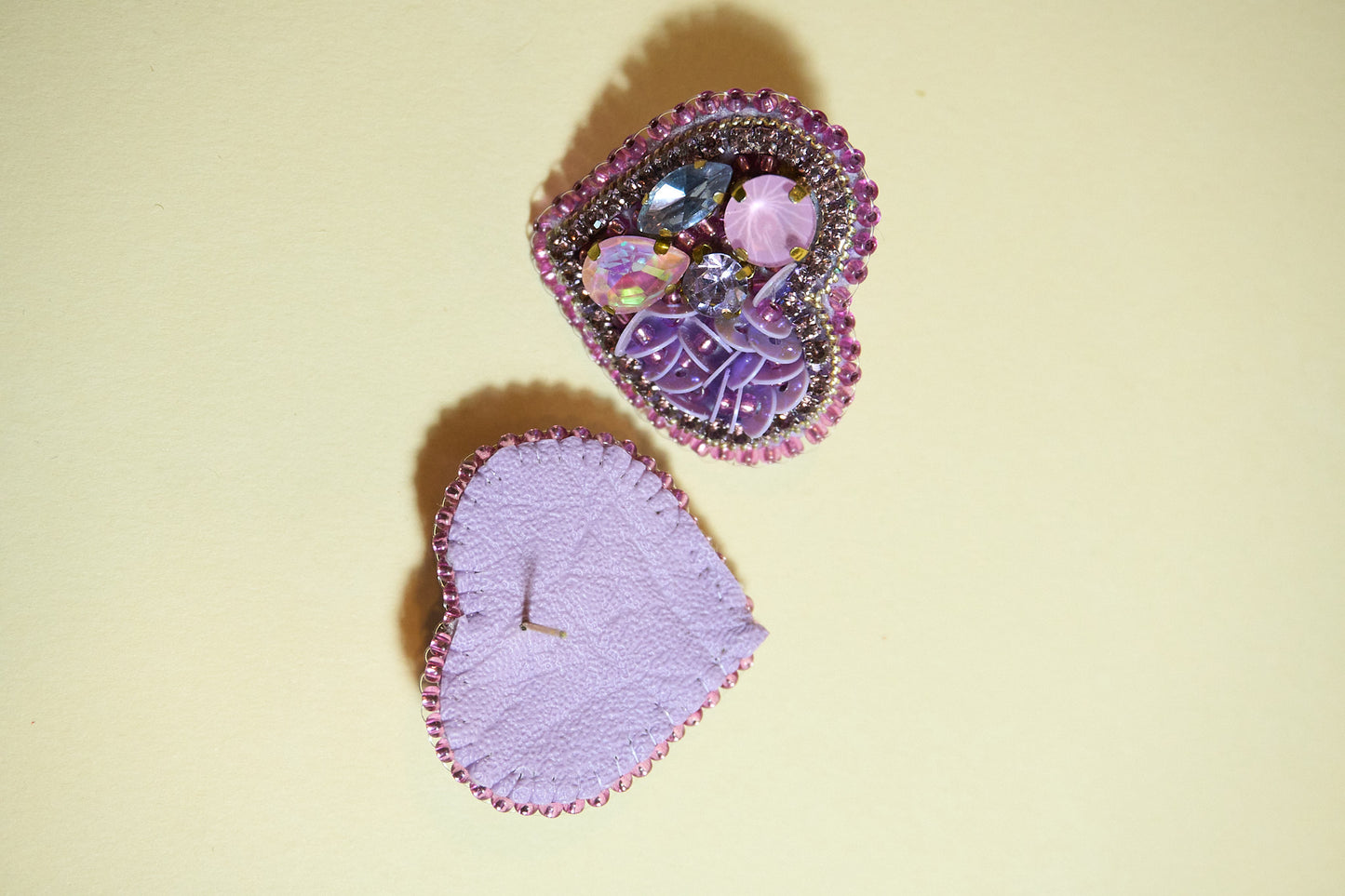Aros- Corazón mini lila