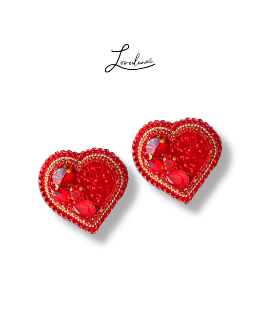 Aros- Corazón Mini rojo