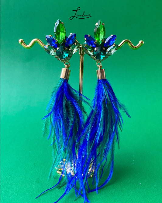 Hoops- Green feathers