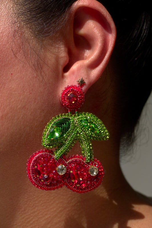 Aros- Cerezas Maxi burdeo