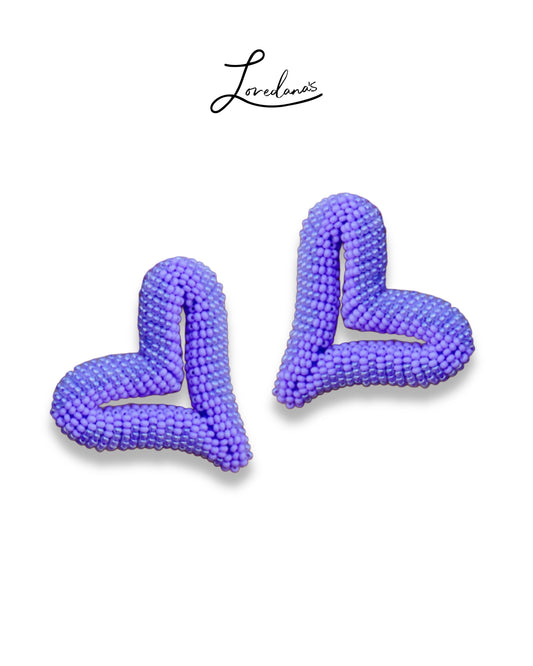 Aros Corazón Marie lila