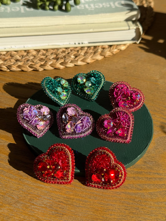 Aros- Corazón Mini Verde