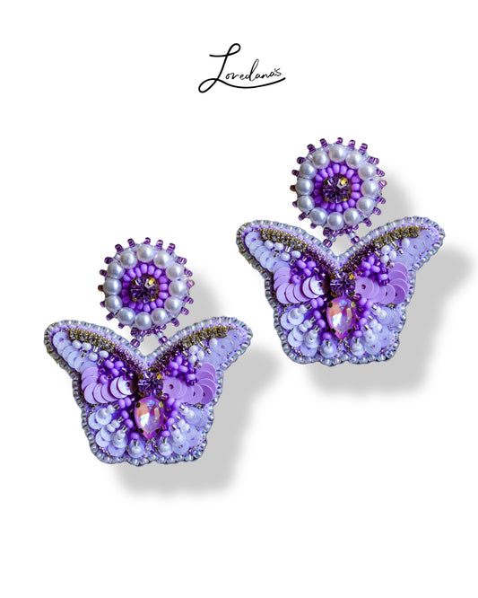 Aros Mariposa Gi Lila