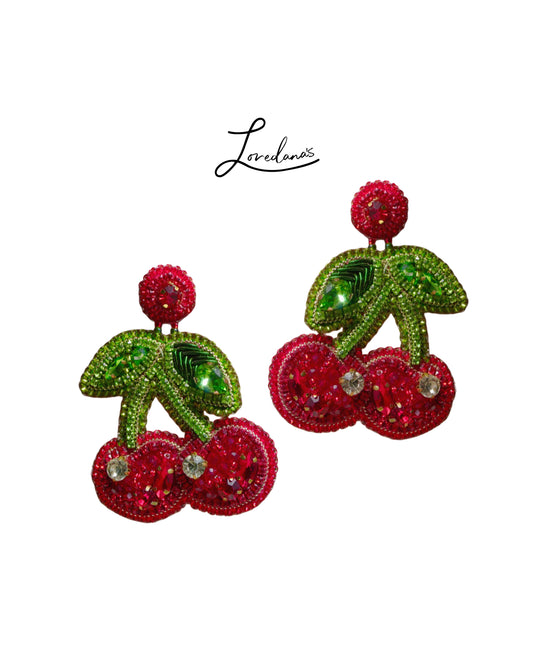 Aros- Cerezas Maxi rojo