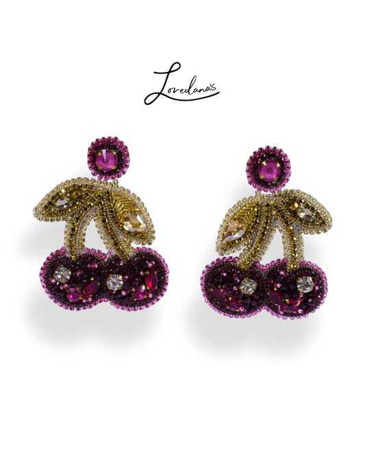 Aros- Cerezas Maxi burdeo