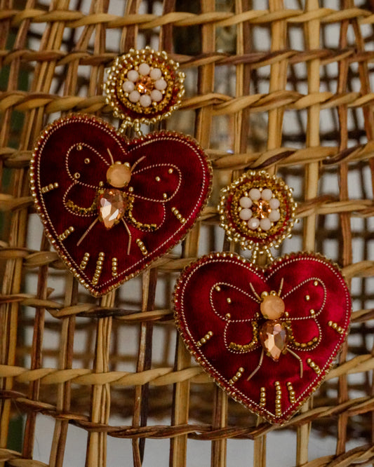 Aros- Corazon Grace burdeo