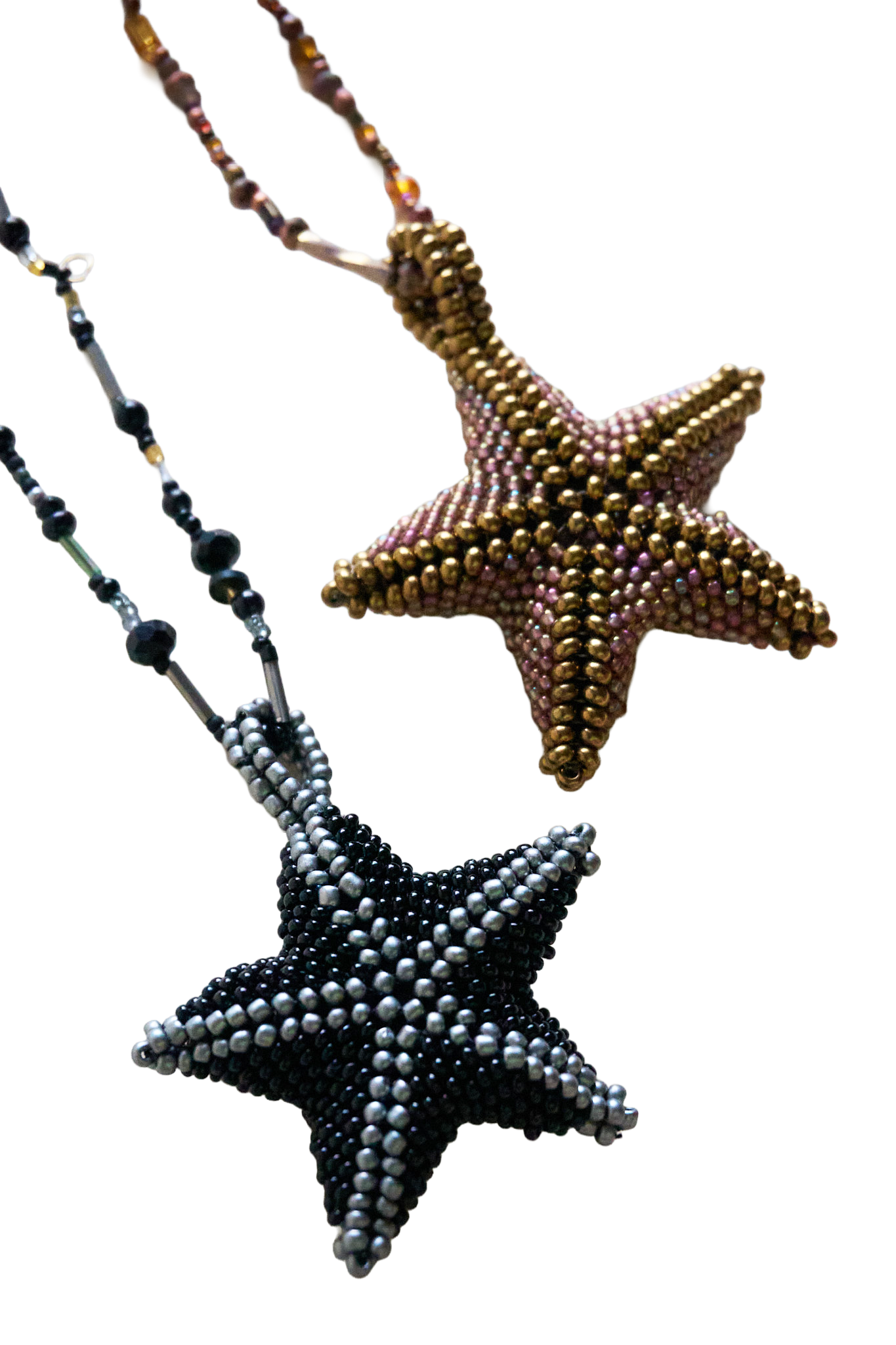 COLLAR ESTRELLA TEJIDO/  BRONCE