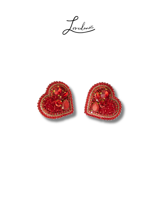 Aros- Corazón Mini rojo