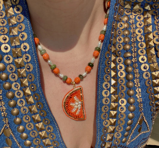 COLLAR MEDIA NARANJA