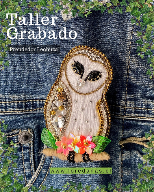 Taller Grabado- Prendedor Lechuza