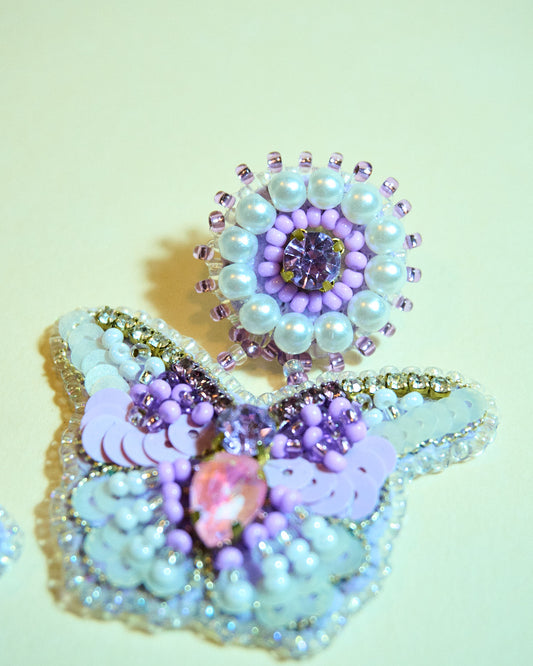 Aros Mariposa Gi Lila