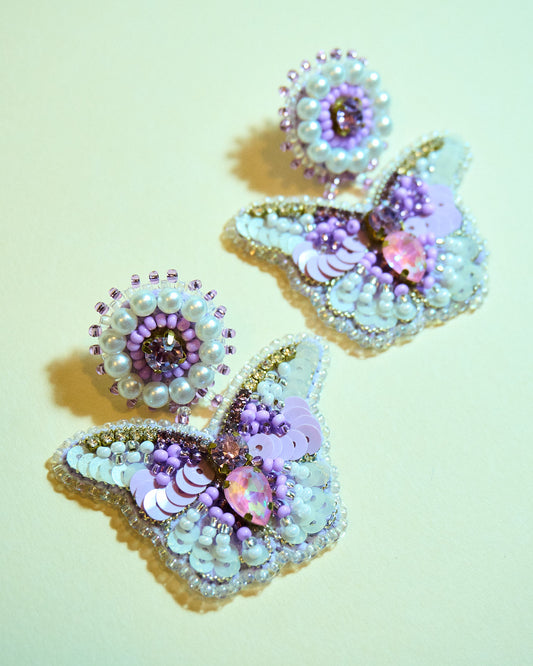 Aros- Mariposa lila