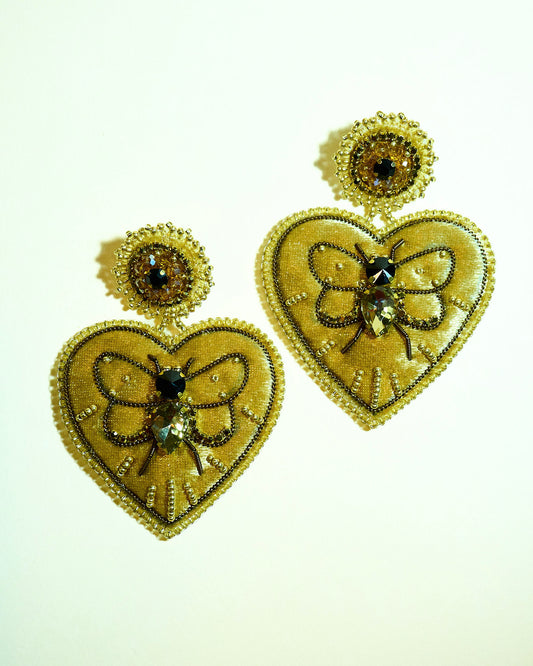 Aros- Corazon Grace Dorado