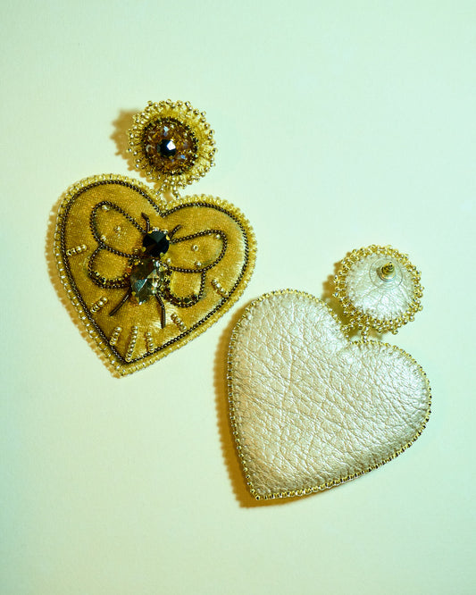 Aros- Corazon Grace Dorado