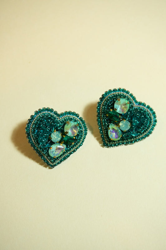 Aros- Corazón Mini Verde