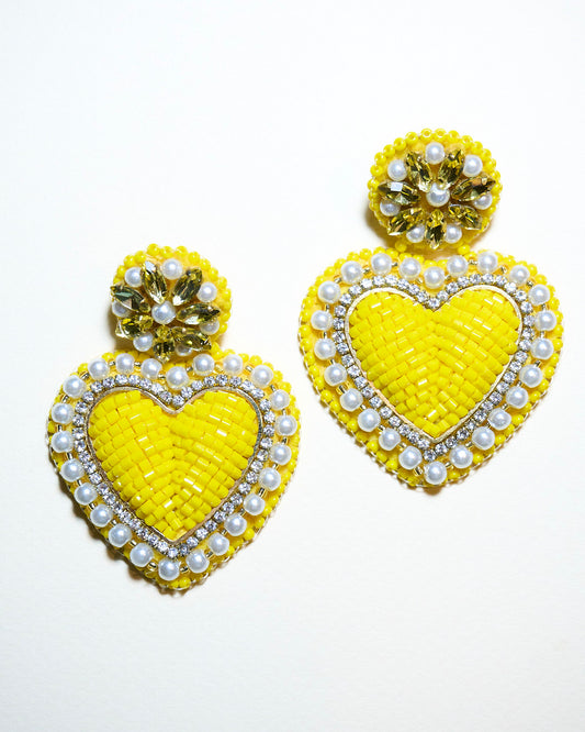 Aros- Corazón isa Amarillo