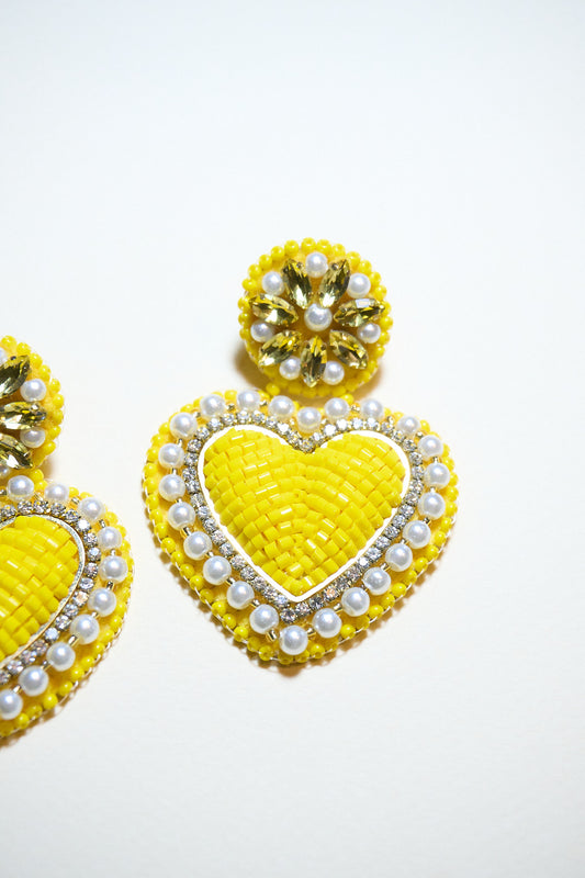 Aros- Corazón isa Amarillo